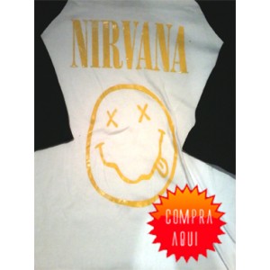 Nirvana Playera Tres Cuartos 